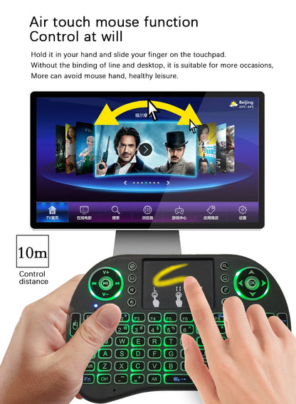Wireless Air Mouse with Touchpad Keyboard