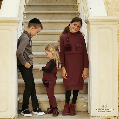 Kids Winter Set with Pockets and Long Sleeves