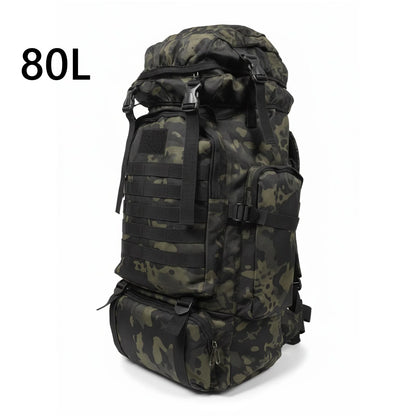 80L Tactical Mountaineering Backpack for Hiking Camping