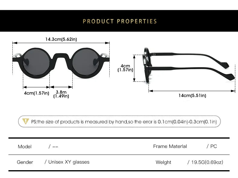 Retro Round Sunglasses for Casual Travel