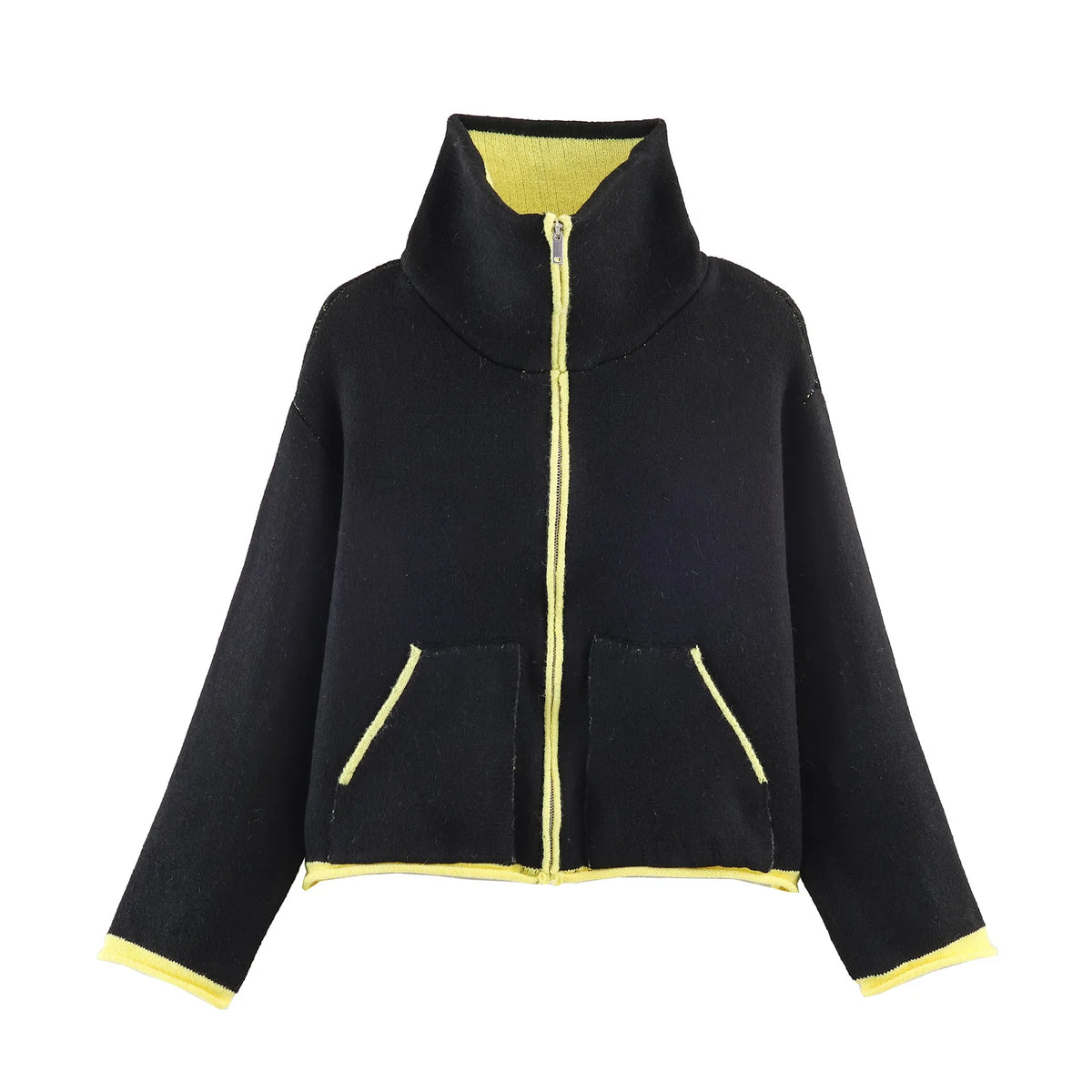 Casual Zipper Jacket Coat for Women in Polyester