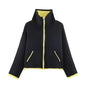 Casual Zipper Jacket Coat for Women in Polyester