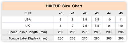HIKEUP Men's Suede Leather Hiking Shoes Black Gray Khaki
