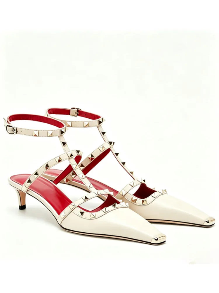 Summer High-Heeled Rivet Women's Sandals