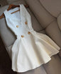 Elegant Deep V-neck Satin Mini Dress for Women