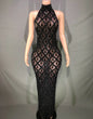 Sparkly Rhinestones Sleeveless Evening Dress for Women