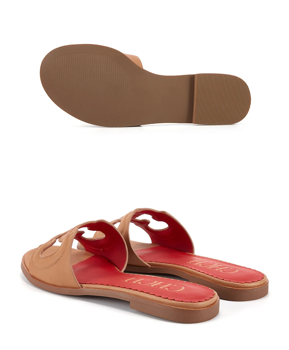 CHCH Women's Black Flat Indoor Slippers