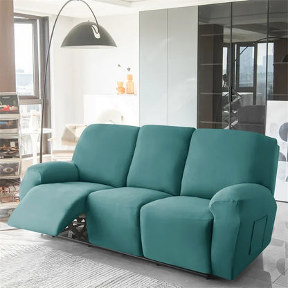 Soft Polyester Recliner Sofa Cover Solid Color