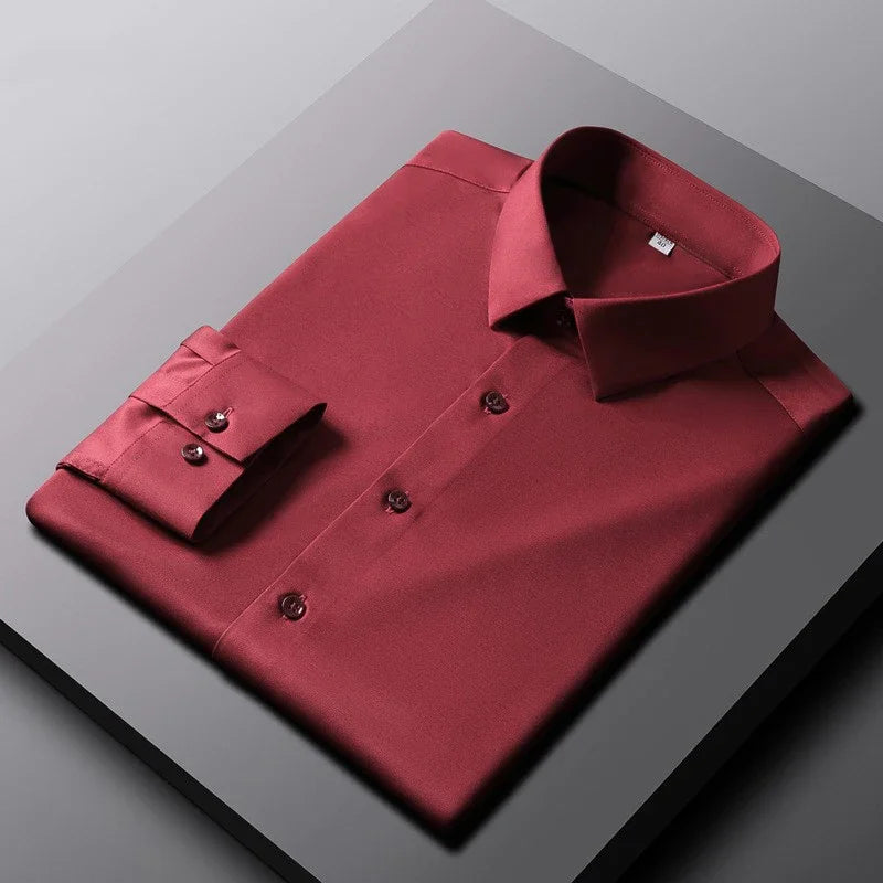 Men's Long Sleeved Solid Color Casual Shirt