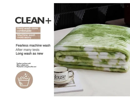 Tie Dye Flannel Fleece Blanket for Beds