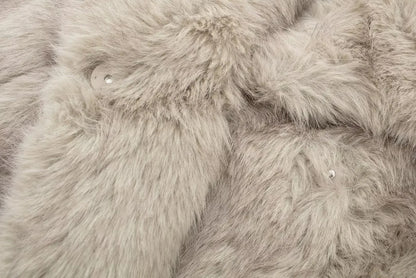 Cropped Faux Fur Jacket Coat for Women