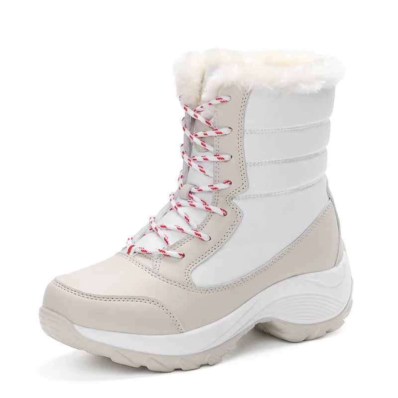 Women’s Waterproof Ankle Snow Boots with Fur Lining