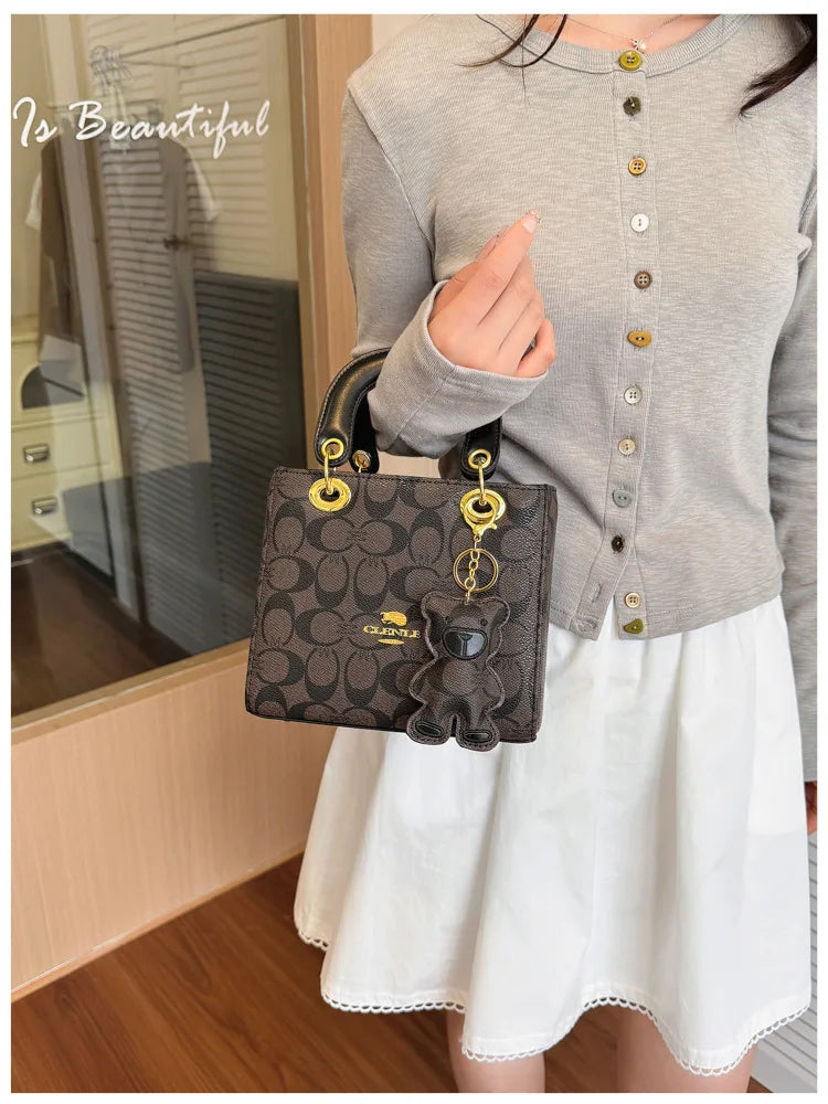 Vintage Monogram Handbag with Bear Charm