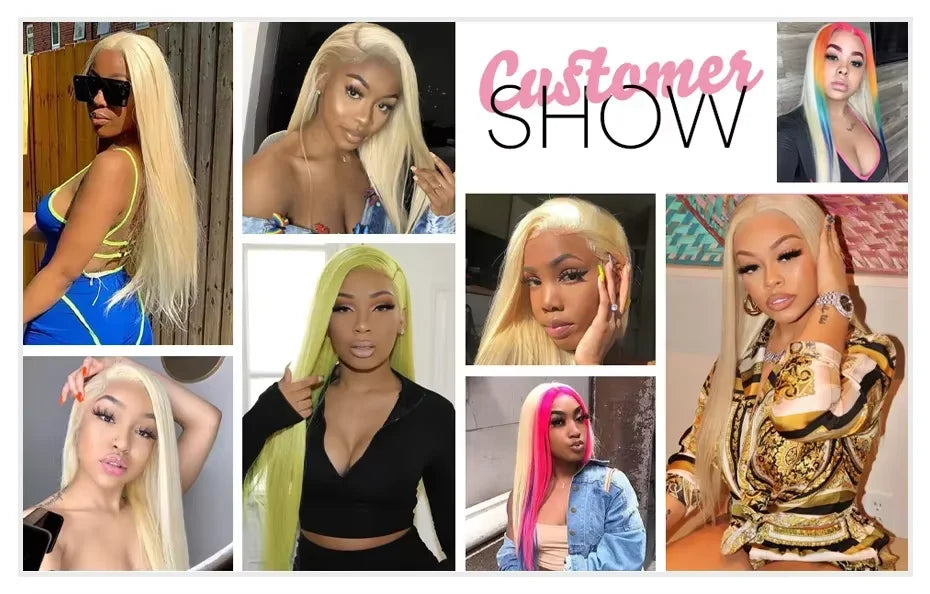 13x6 Lace Frontal Wig 613 Blonde Straight 30 Inch Human Hair