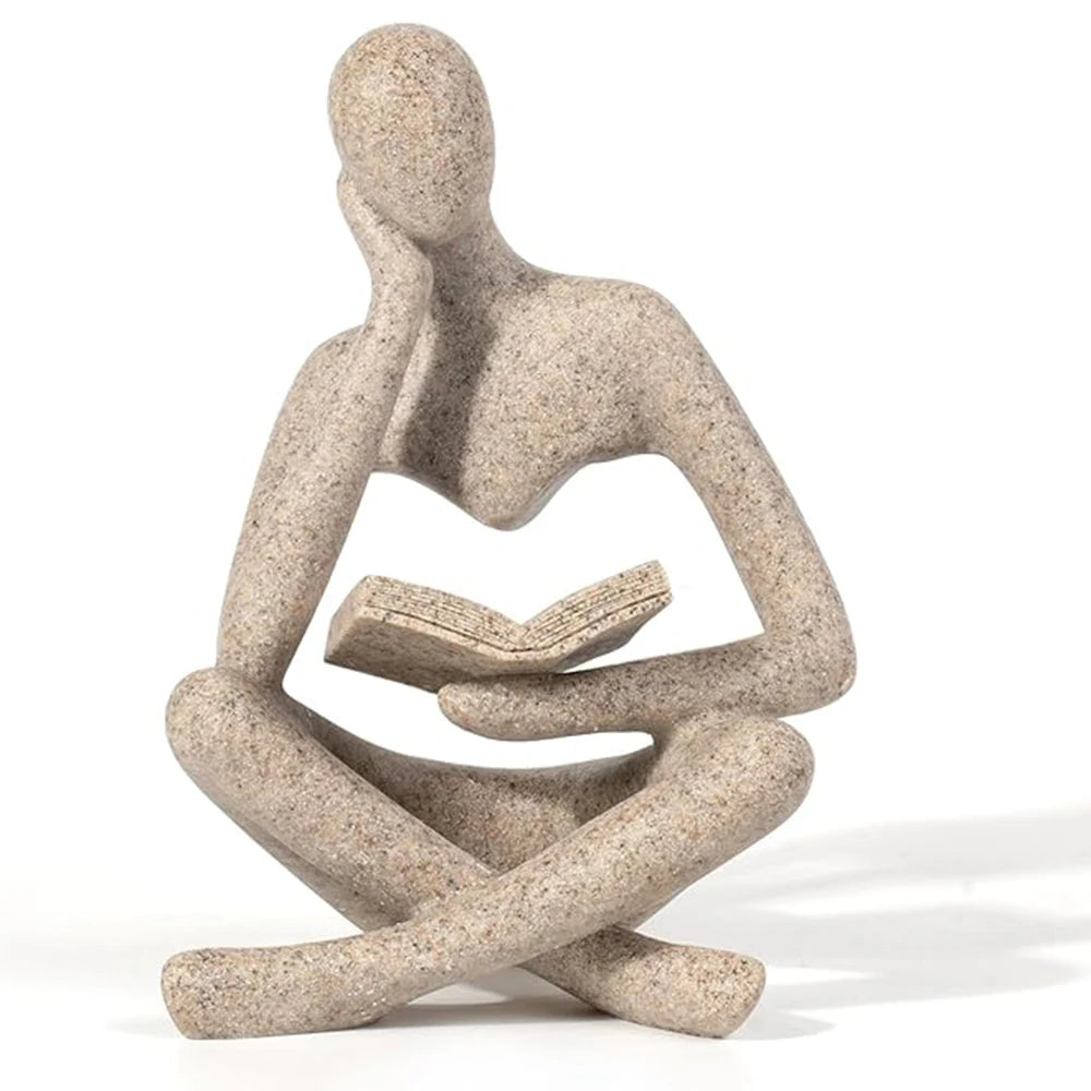 Abstract Thinker Sculpture Figurine in Resin