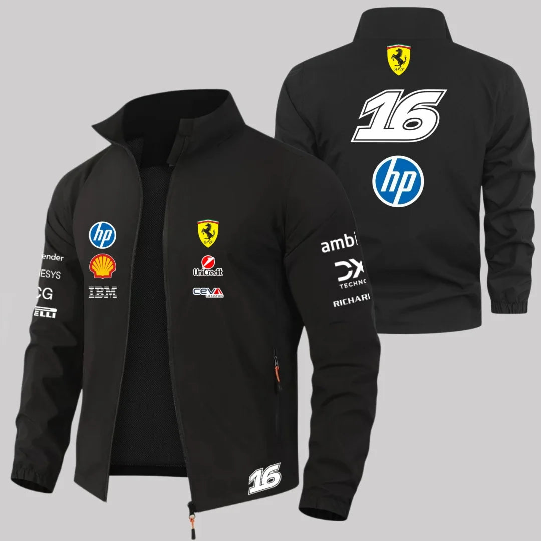 Ferrari Windproof Jacket for Men, Casual Polyester Outerwear