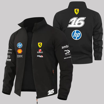 Ferrari Windproof Jacket for Men, Casual Polyester Outerwear