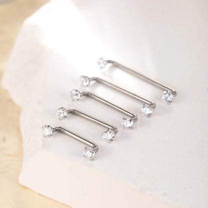 Titanium CZ Crystal Surface Piercings 12mm-25mm