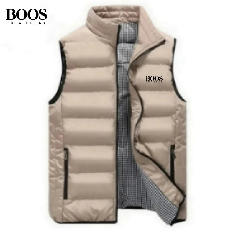 Men's Warm Embroidery Vest for Autumn and Winter