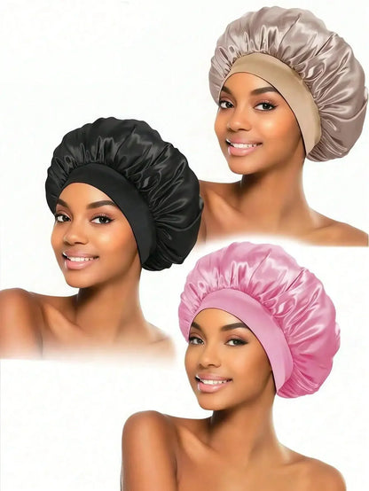 Luxury Satin Silk Sleep Cap for Women and Unisex