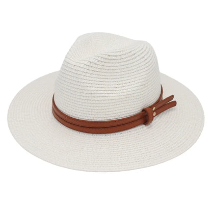 Straw Panama Sun Hat for Women Beach Leisure