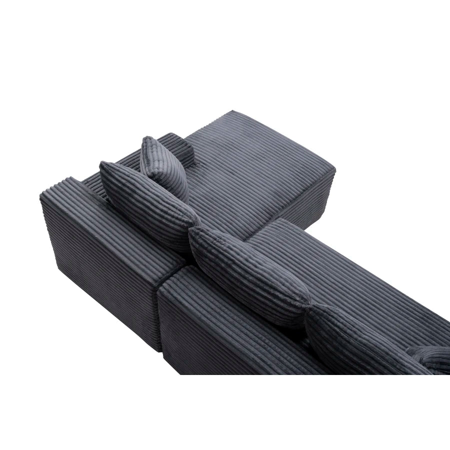 106.3 Inch Cloud Modular Sectional Sofa with L-Shape Chaise