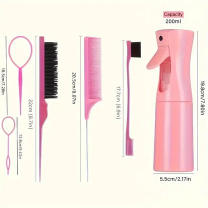 Hair Styling & Brush Set – 6 Pieces