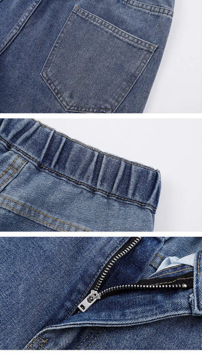Men's Casual Straight Denim Jeans in Light Blue