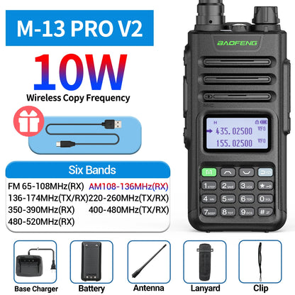BaoFeng M-13 PRO V2 High Power Multi Band Walkie Talkie