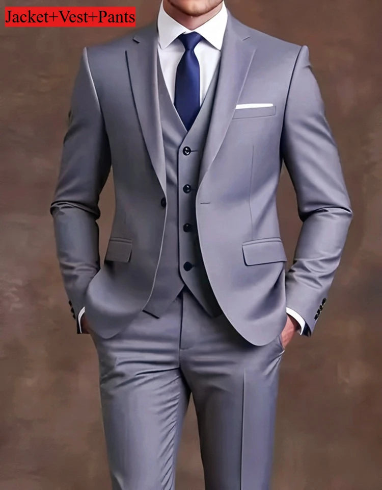 Slim Fit Black Tuxedo Suit Set for Men