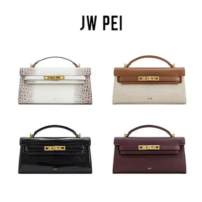 Crocodile Embossed Shoulder Bag in Pu Leather