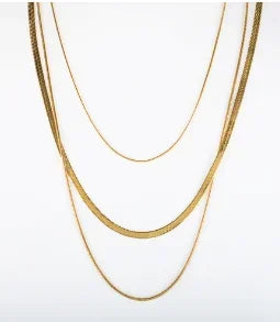 Vintage Textured Stainless Steel Necklace