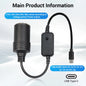 5V 2A USB to 12V Cigarette Lighter Socket Adapter