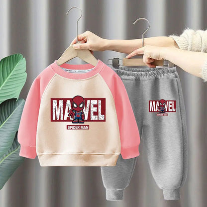 Children's Cartoon Pullover Sweatshirt Set