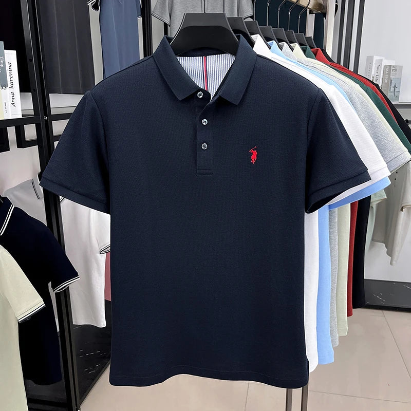 Cotton Short Sleeved Men's Polo Shirt Casual T-Shirt