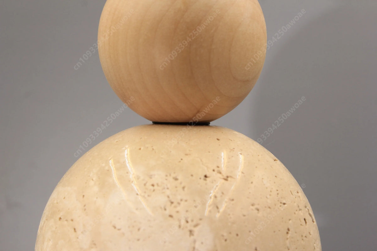 Yellow Travertine Pendant Light for Bedroom Kitchen