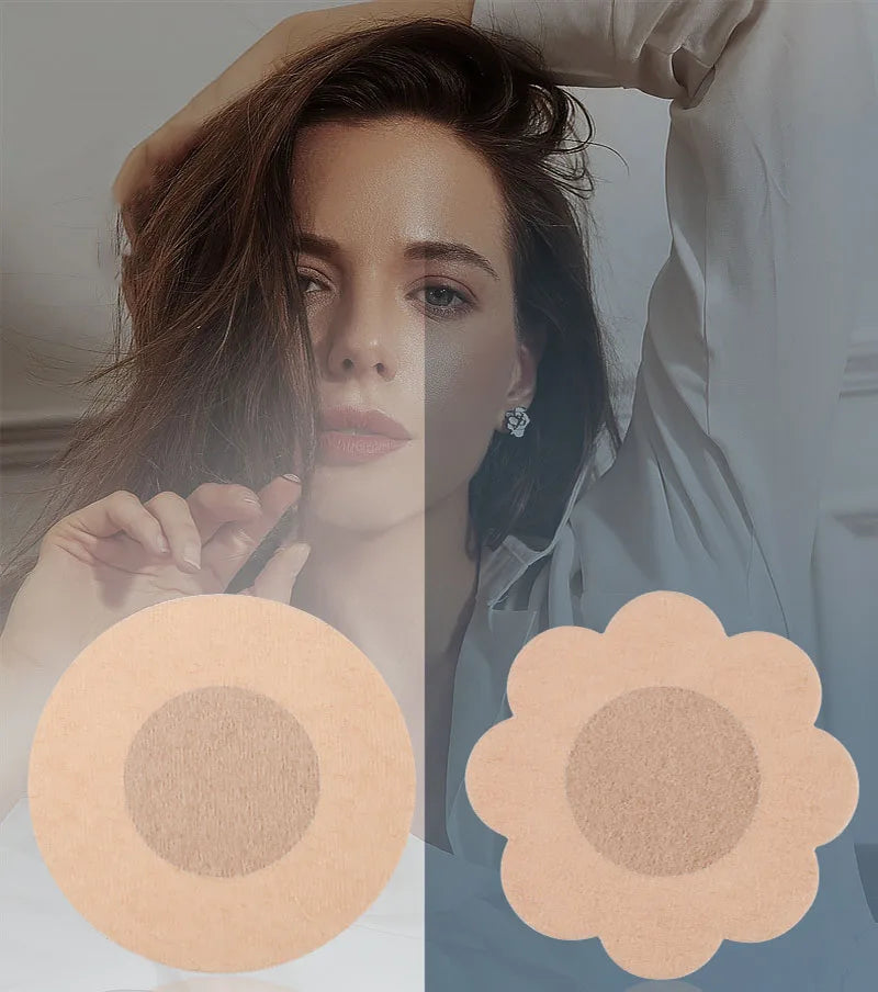 100Pcs Disposable Invisible Nipple Covers Natural Color