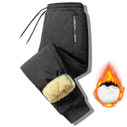 Warm Plush Sports Pants for Women with Drawstring
