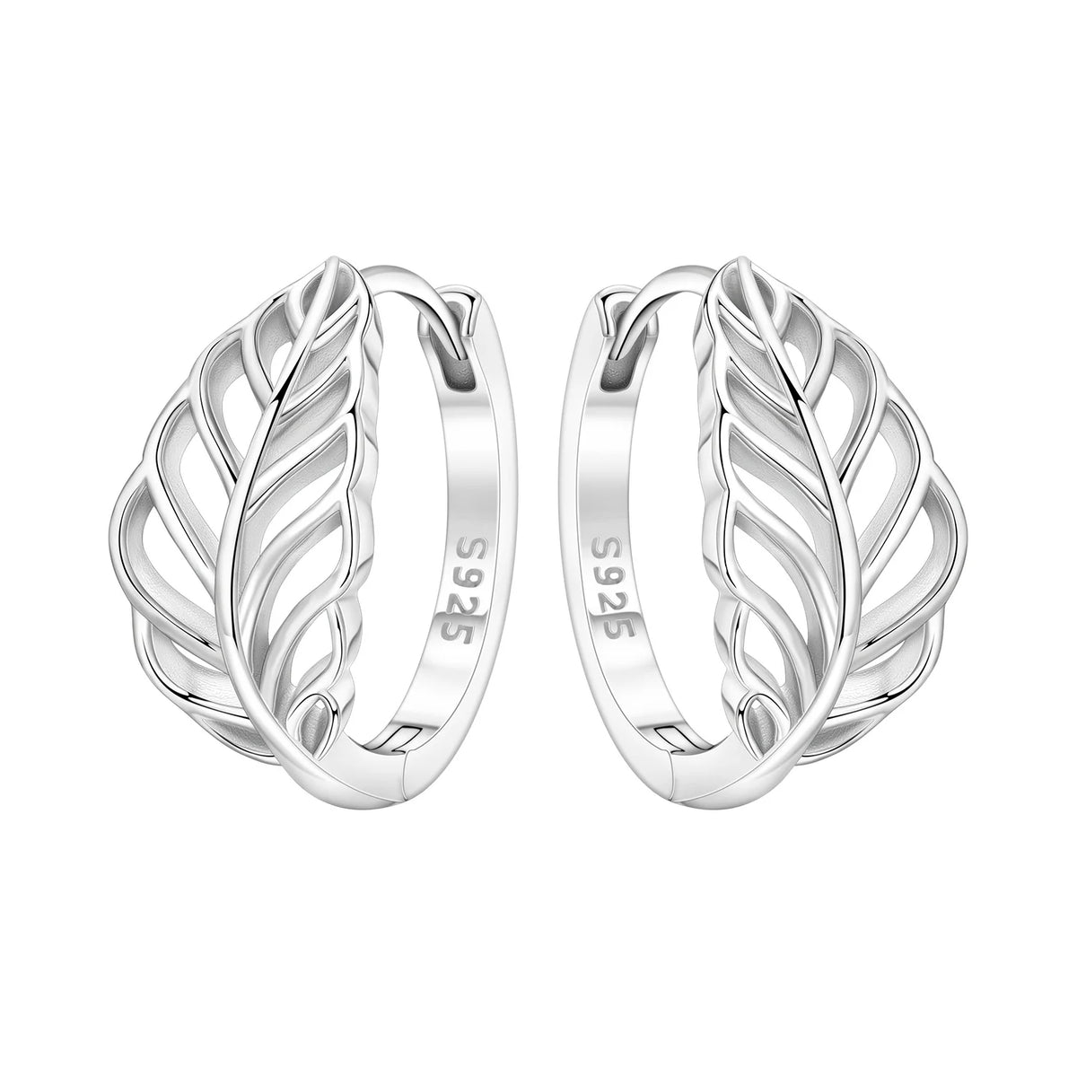 S925 Sterling Silver Iris Flower Hoop Earrings for Women
