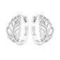S925 Sterling Silver Iris Flower Hoop Earrings for Women