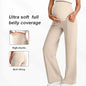 Plus Size Maternity Wide-Leg Pants Natural Color