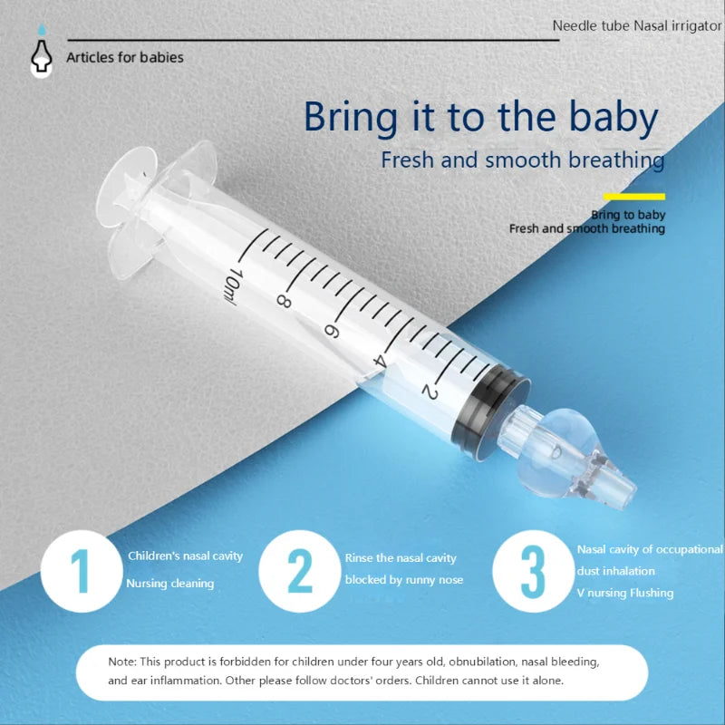 10ML Baby Nasal Aspirator Syringe Silicone Cleaner