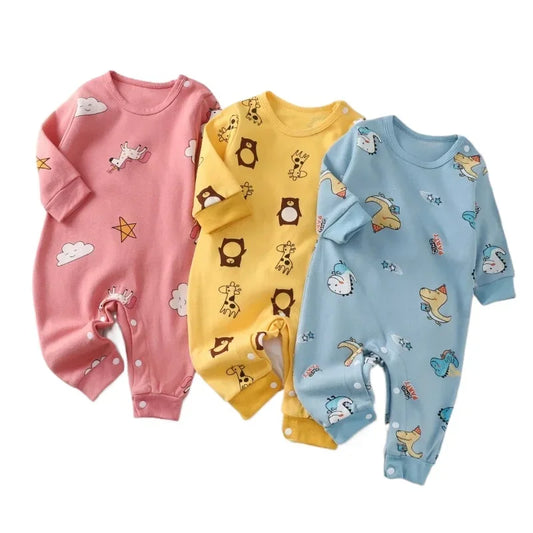 100% Cotton Newborn Baby Romper Autumn Long Sleeve