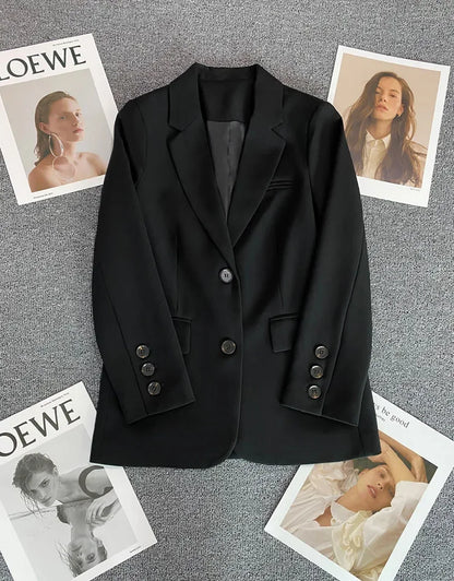 Elegant Long Sleeve Blazer Coat for Women