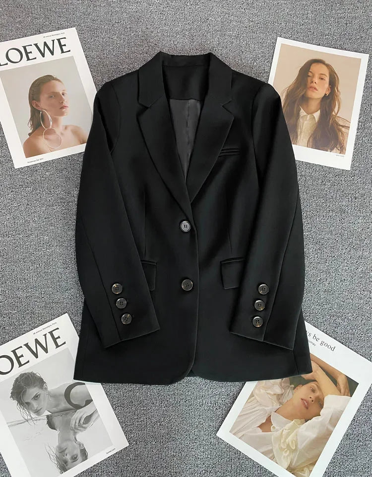 Elegant Long Sleeve Blazer Coat for Women