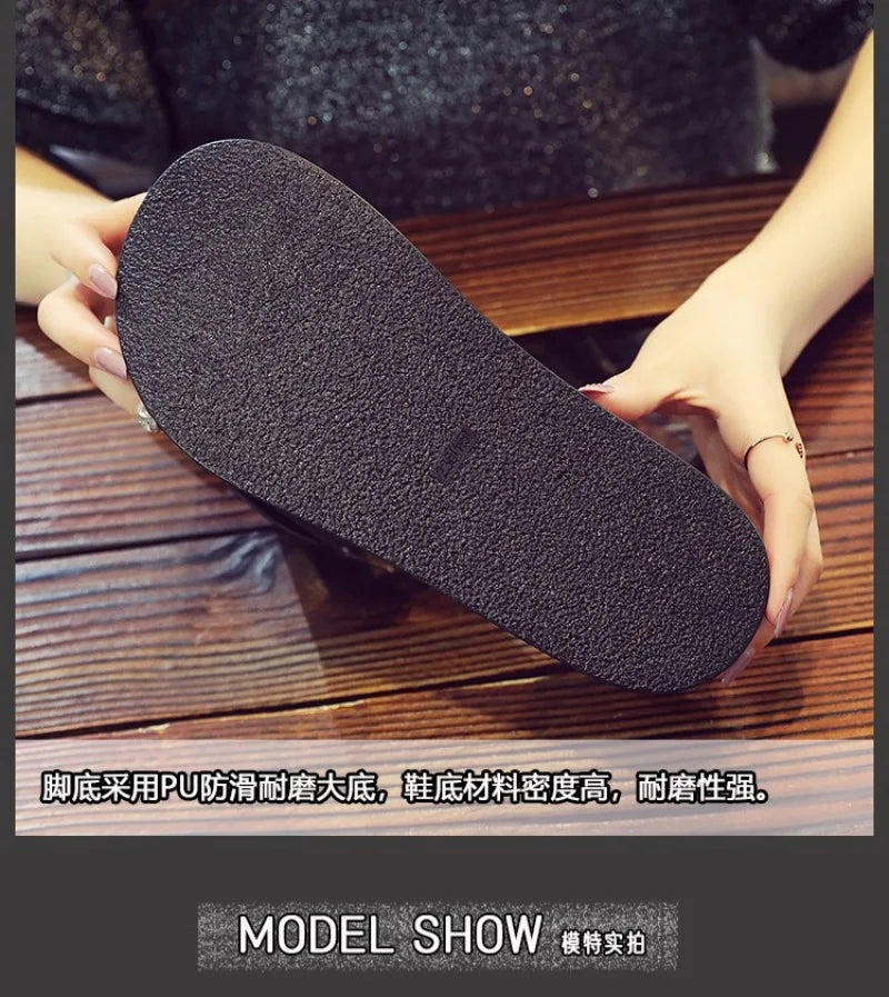 Women's Casual Leather Sandals with Thick Bottom