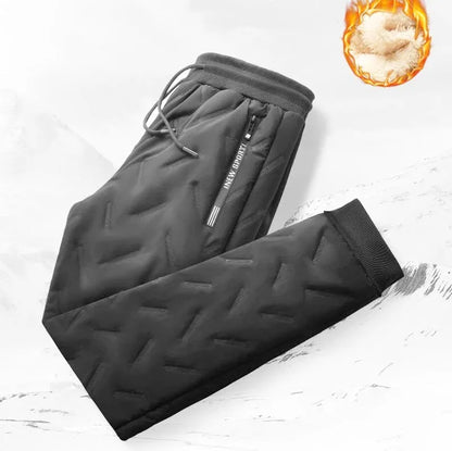 Warm Plush Sports Pants for Women with Drawstring