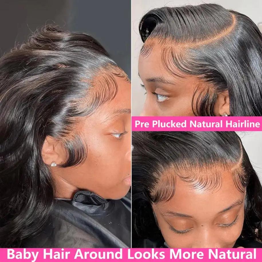 Natural Black Body Wave Lace Wig 40 42 Inches