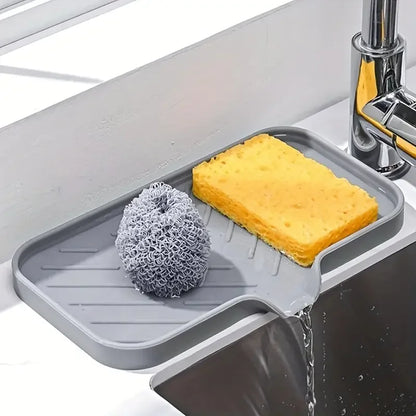 Silicone Kitchen Sink Faucet Mat and Tray