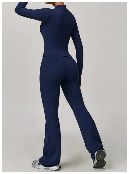 Yoga Suit Sports Set for Women Long Sleeve Athletic Wear